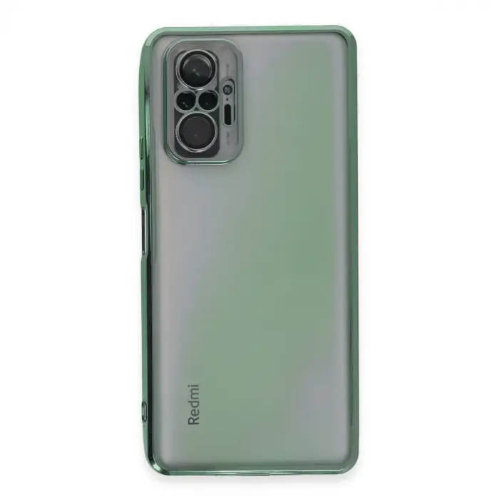 Xiaomi Redmi Note 10 Pro Kılıf Razer Lensli Silikon - Yeşil