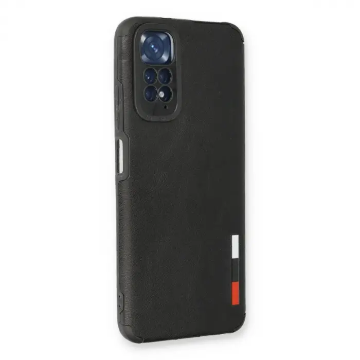 Xiaomi Redmi Note 11 Kılıf Loop Deri Silikon - Siyah