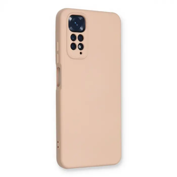 Xiaomi Redmi Note 11 Kılıf Nano İçi Kadife Silikon - Pudra