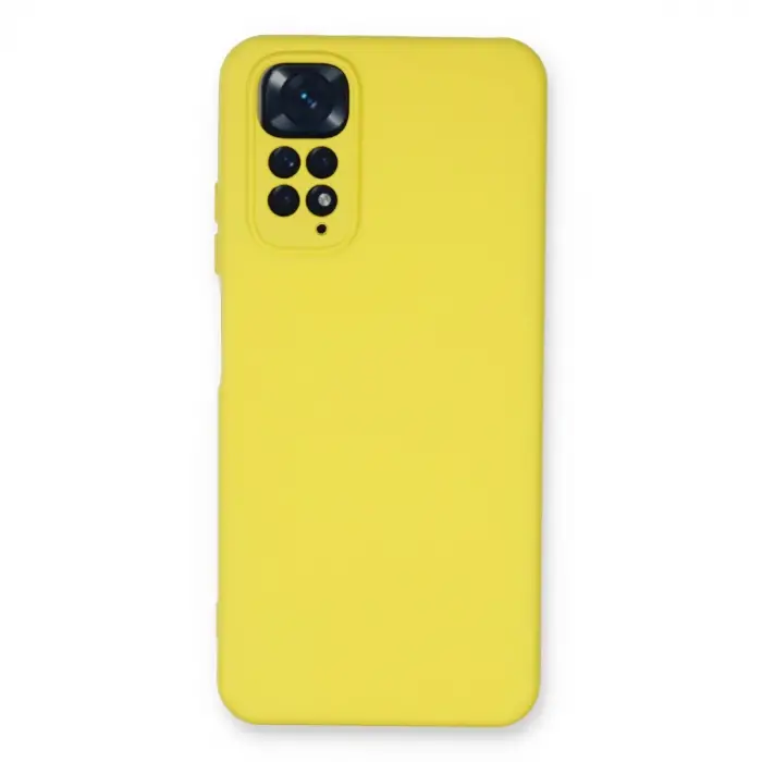 Xiaomi Redmi Note 11 Kılıf Nano İçi Kadife Silikon - Sarı