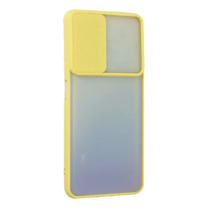 Xiaomi Redmi Note 11 Kılıf Palm Buzlu Kamera Sürgülü Silikon - Sarı