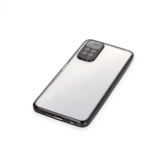 Xiaomi Redmi Note 11 Kılıf Razer Lensli Silikon - Siyah