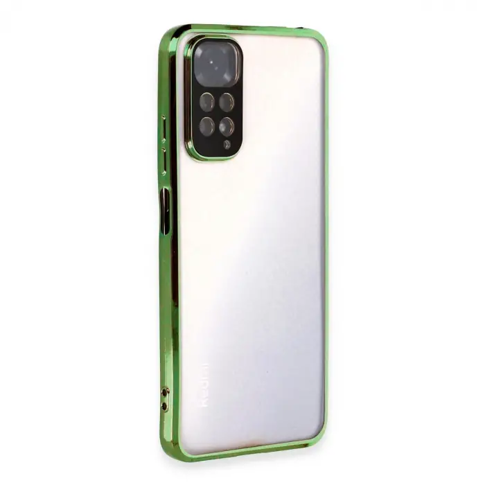 Xiaomi Redmi Note 11 Kılıf Razer Lensli Silikon - Yeşil