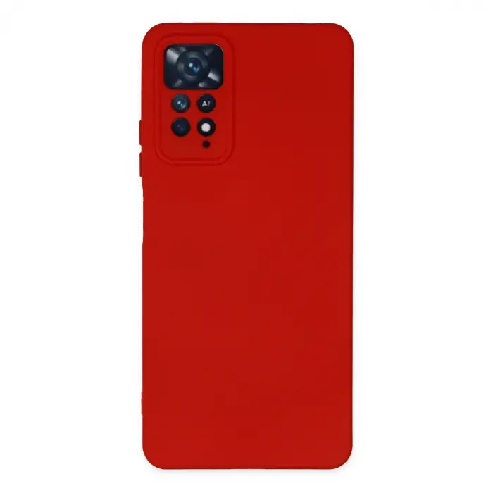 Xiaomi Redmi Note 11 Pro Kılıf Nano İçi Kadife Silikon - Kırmızı