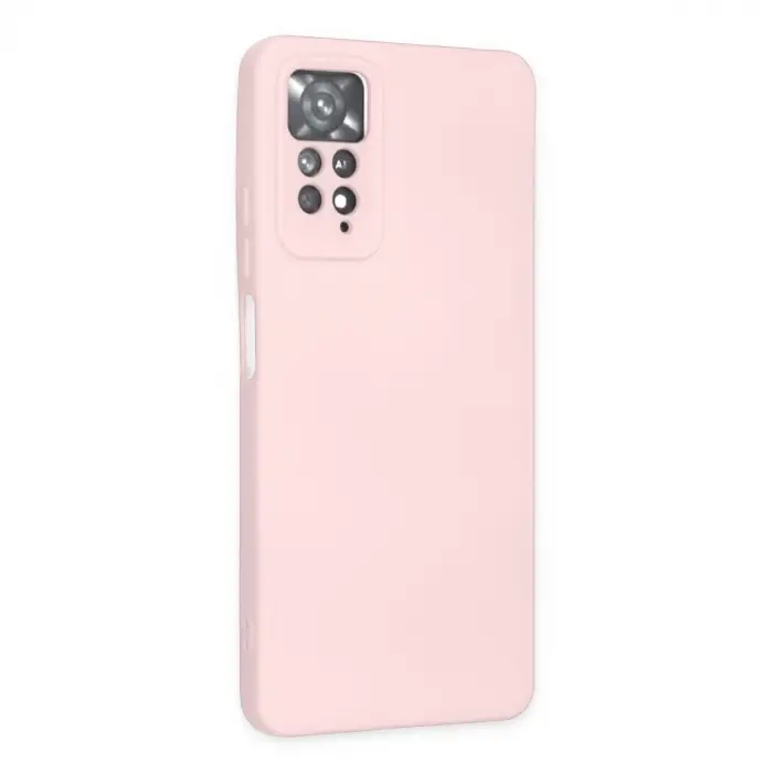 Xiaomi Redmi Note 11 Pro Kılıf Nano İçi Kadife Silikon - Pudra