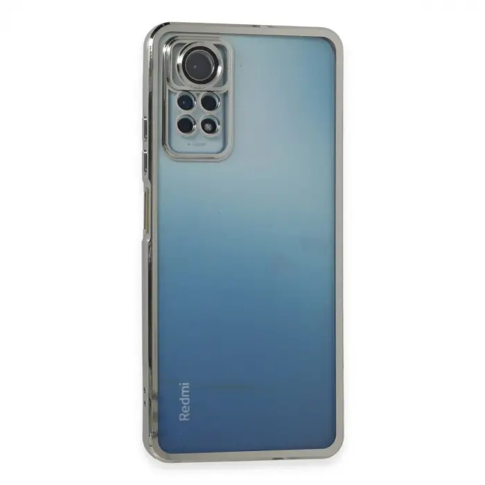 Xiaomi Redmi Note 11 Pro Kılıf Razer Lensli Silikon - Gümüş