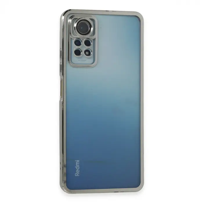 Xiaomi Redmi Note 11 Pro Kılıf Razer Lensli Silikon - Gümüş