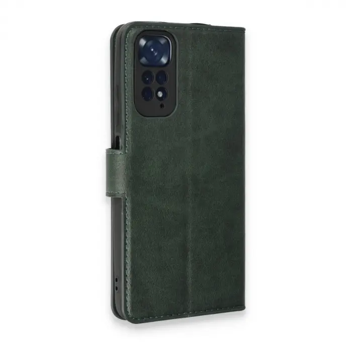 Xiaomi Redmi Note 11 Pro Kılıf Trend S Plus Kapaklı Kılıf - Yeşil