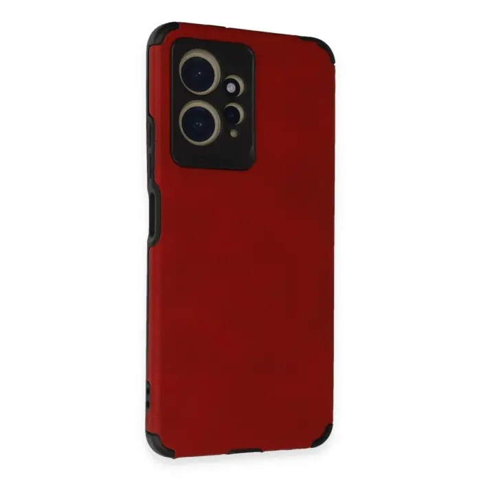 Xiaomi Redmi Note 12 4g Kılıf Loop Deri Silikon - Kırmızı