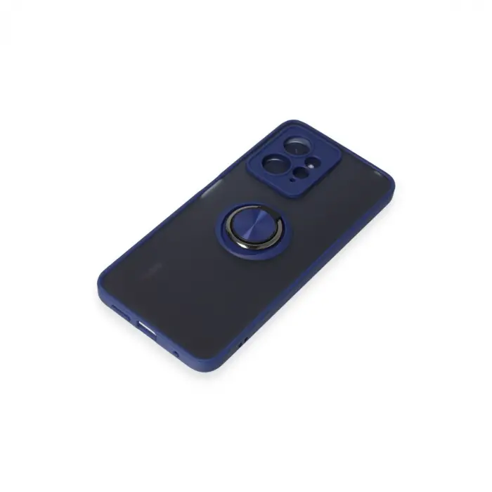 Xiaomi Redmi Note 12 4g Kılıf Montreal Yüzüklü Silikon Kapak - Lacivert