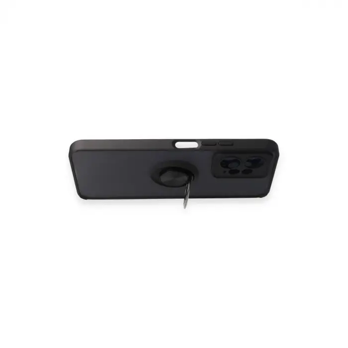 Xiaomi Redmi Note 12 4g Kılıf Montreal Yüzüklü Silikon Kapak - Siyah