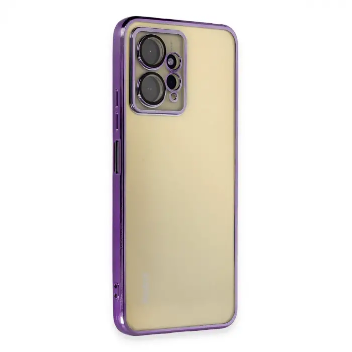 Xiaomi Redmi Note 12 4g Kılıf Razer Lensli Silikon - Mor