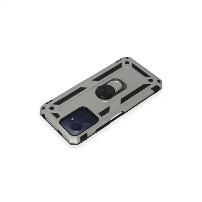 Xiaomi Redmi Note 12 4g Kılıf Sofya Yüzüklü Silikon Kapak - Gümüş