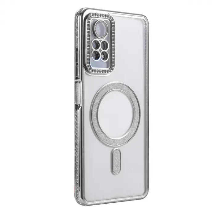 Xiaomi Redmi Note 12 Pro 4g Joke Simli Magneticsafe Kılıf - Gümüş