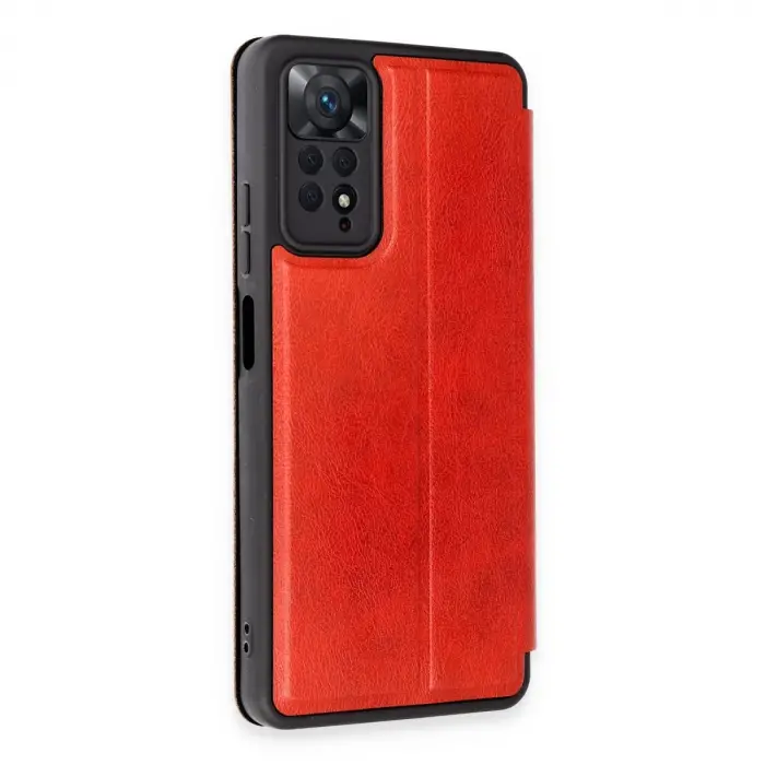 Xiaomi Redmi Note 12 Pro 4g Kılıf Flip Cover - Kırmızı