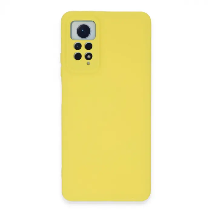 Xiaomi Redmi Note 12 Pro 4g Kılıf Nano İçi Kadife Silikon - Sarı