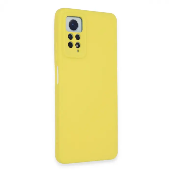 Xiaomi Redmi Note 12 Pro 4g Kılıf Nano İçi Kadife Silikon - Sarı