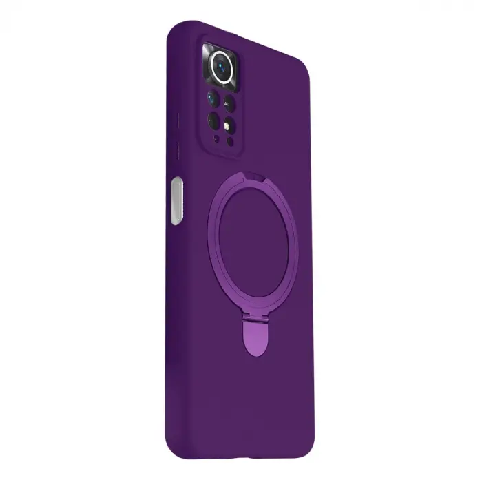 Xiaomi Redmi Note 12 Pro 4g Regal Magsafe Standlı Kapak - Derin Mor