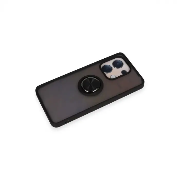 Xiaomi Redmi Note 13 4g Kılıf Montreal Yüzüklü Silikon Kapak - Siyah