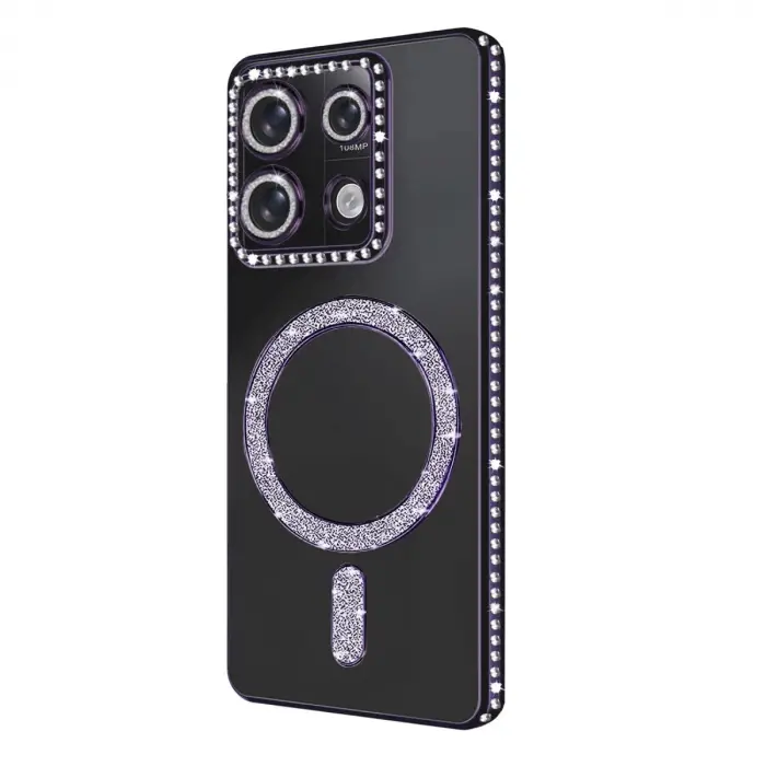 Xiaomi Redmi Note 13 Pro 4g Joke Simli Magneticsafe Kılıf - Derin Mor