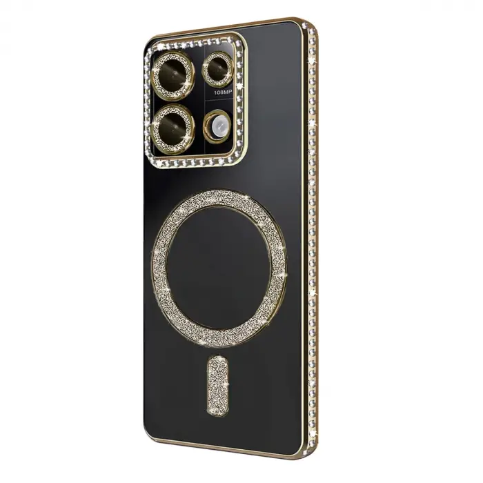 Xiaomi Redmi Note 13 Pro 4g Joke Simli Magneticsafe Kılıf - Gold