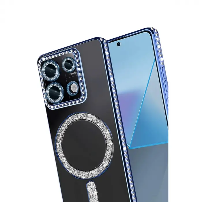 Xiaomi Redmi Note 13 Pro 4g Joke Simli Magneticsafe Kılıf - Mavi