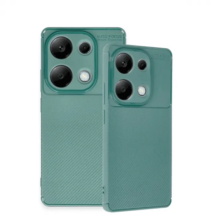 Xiaomi Redmi Note 13 Pro 4g Kılıf Auto Focus Karbon Kapak - Koyu Yeşil