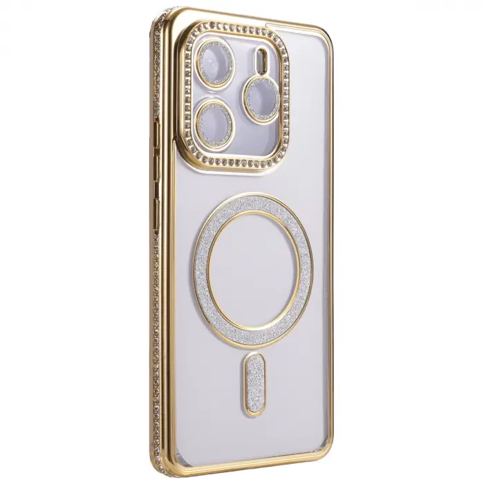 Xiaomi Redmi Note 14 4g Joke Simli Magneticsafe Kılıf - Gold