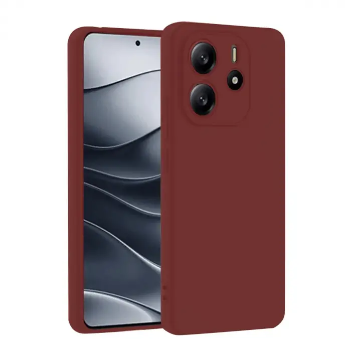 Xiaomi Redmi Note 14 4g Kılıf First Silikon - Bordo