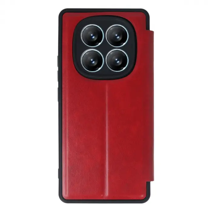 Xiaomi Redmi Note 14 Pro 4g Kılıf Flip Cover - Kırmızı