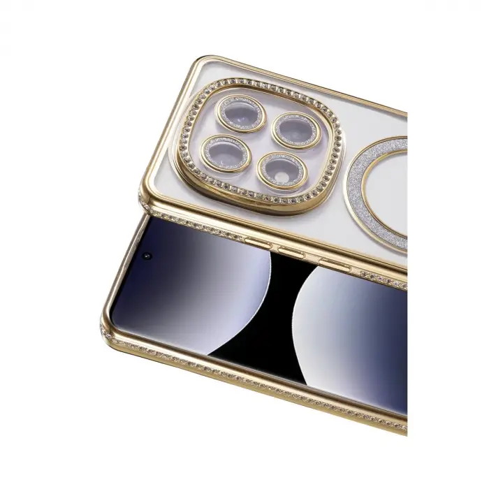 Xiaomi Redmi Note 14 Pro 5g Joke Simli Magneticsafe Kılıf - Gold