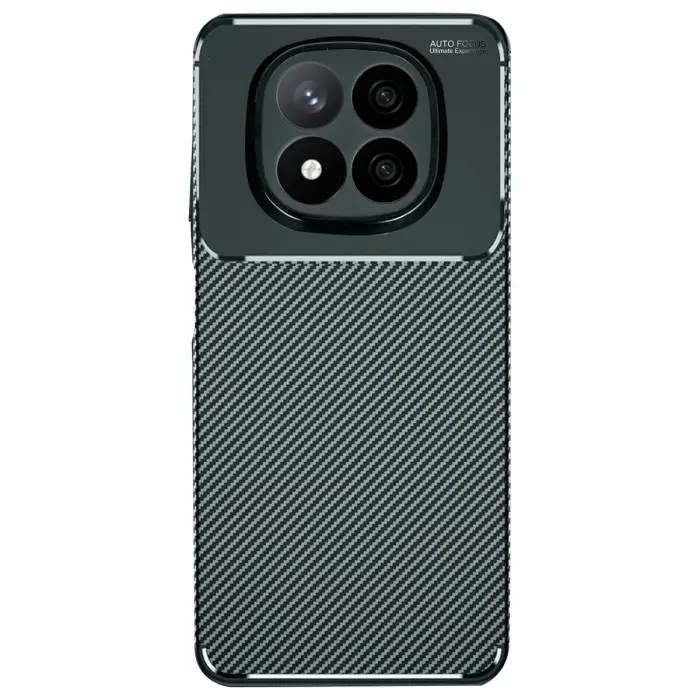 Xiaomi Redmi Note 14 Pro Plus Kılıf Auto Focus Karbon Kapak - Koyu Yeşil