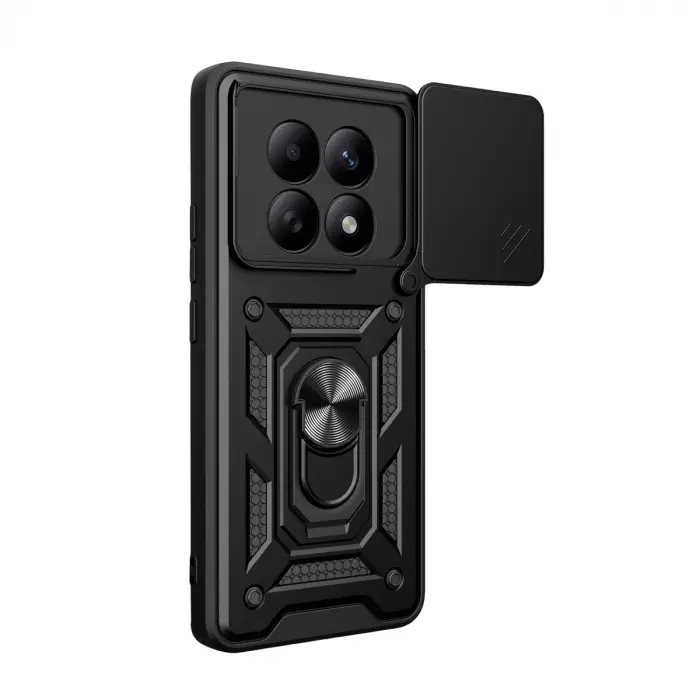 Xiaomi Redmi Note 15 4g Pars Lens Yüzüklü Silikon - Siyah