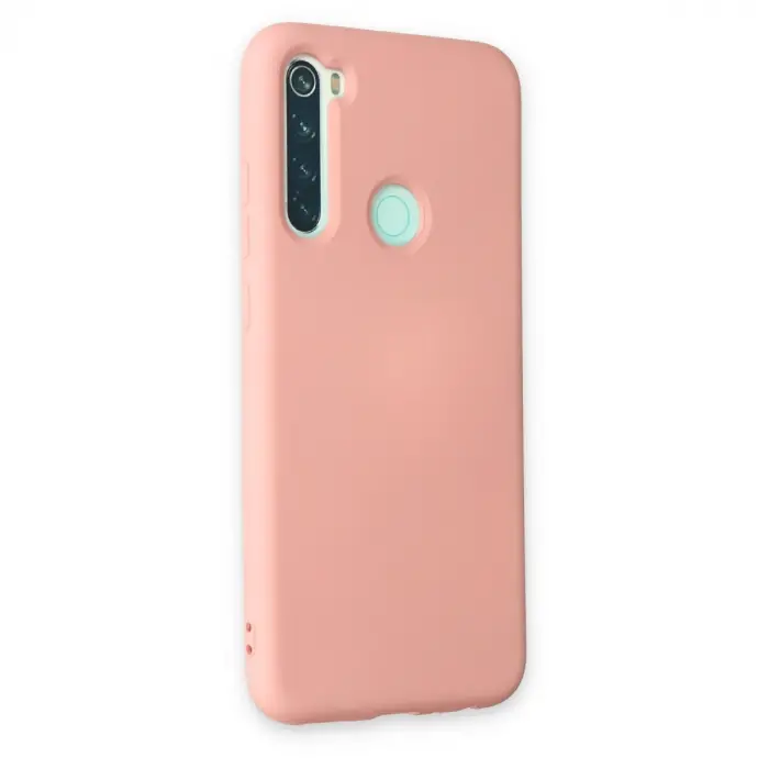 Xiaomi Redmi Note 8 Kılıf Nano İçi Kadife Silikon - Pudra