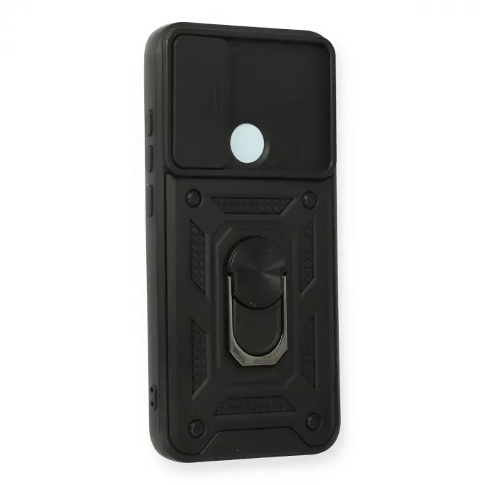 Xiaomi Redmi Note 8 Kılıf Pars Lens Yüzüklü Silikon - Siyah