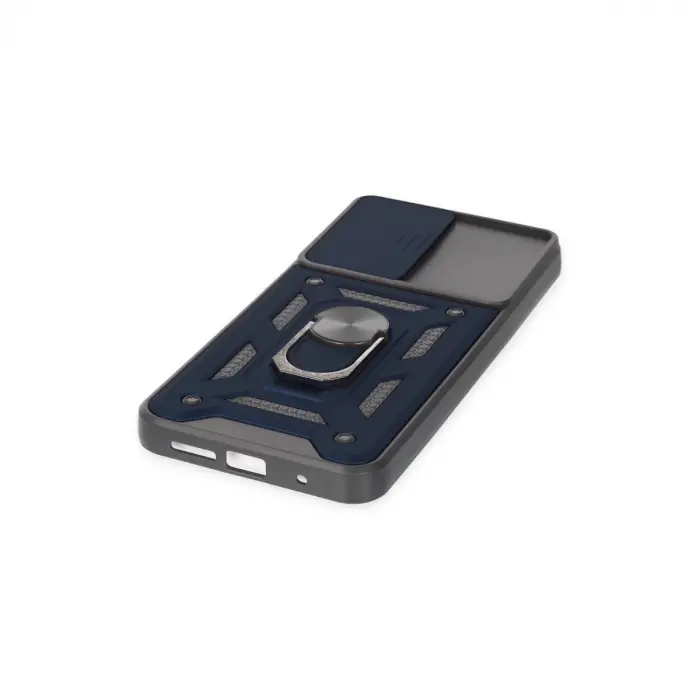 Xiaomi Redmi Note 9 4g Kılıf Pars Lens Yüzüklü Silikon - Lacivert