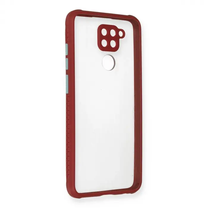 Xiaomi Redmi Note 9 Kılıf Miami Şeffaf Silikon - Fuşya