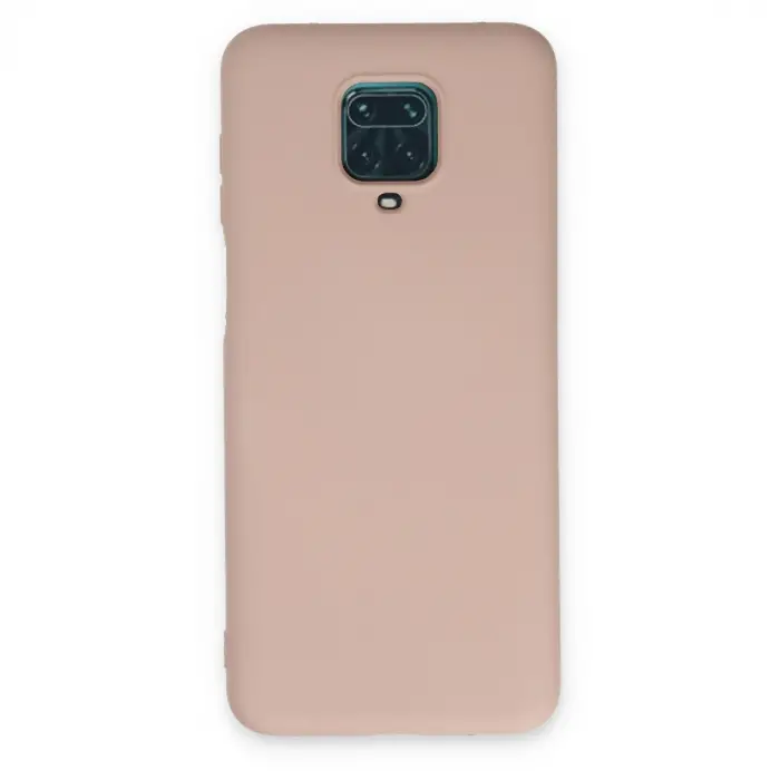 Xiaomi Redmi Note 9 Pro Kılıf Nano İçi Kadife Silikon - Pudra