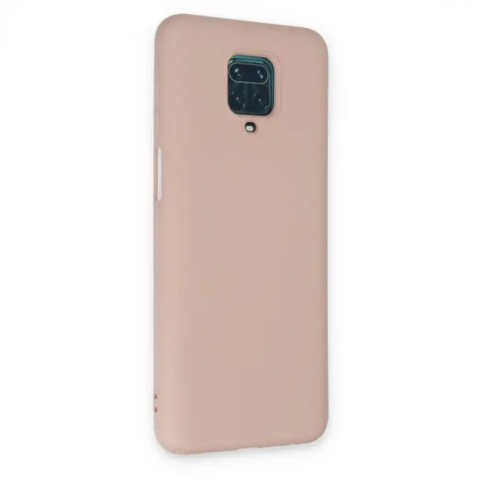 Xiaomi Redmi Note 9 Pro Kılıf Nano İçi Kadife Silikon - Pudra