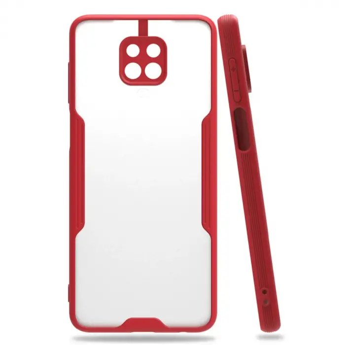 Xiaomi Redmi Note 9s Kılıf Platin Silikon - Kırmızı