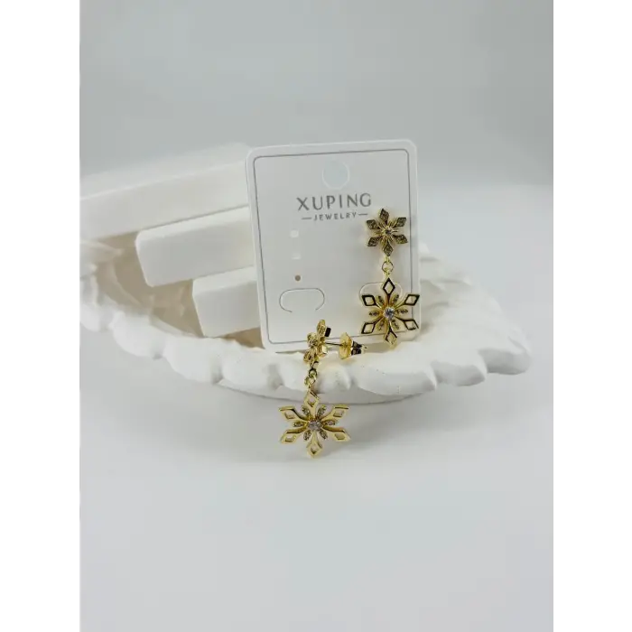Zirkon Taşlı Pirinç Zirkon Küpe - Kp00311