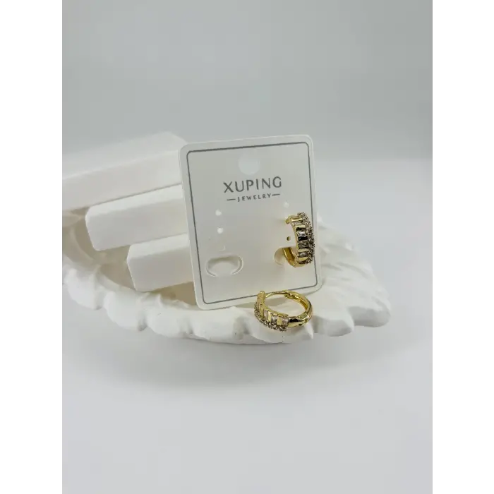 Zirkon Taşlı Pirinç Zirkon Küpe - Kp00306