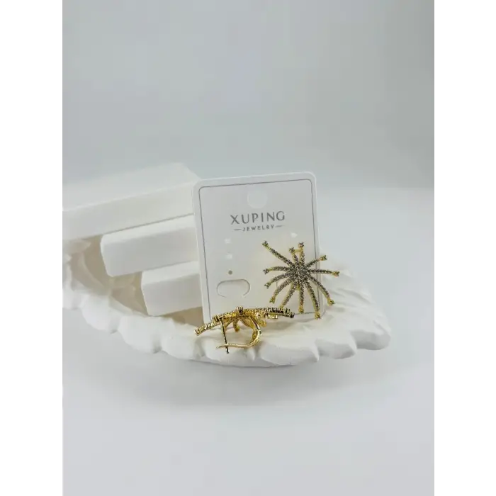 Zirkon Taşlı Pirinç Zirkon Küpe - Kp00361