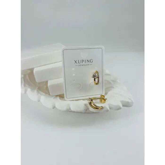 Zirkon Taşlı Pirinç Zirkon Küpe - Kp00339
