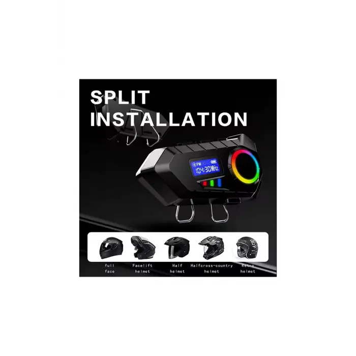 Y30 Kask Kulaklık Bluetooth Motosiklet Kulaklık Rgb Radyolu Intercom