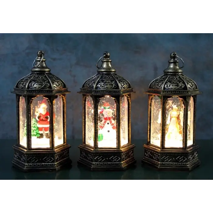 Yılbaşı Temalı Işıklı Kar Küresi Alk3219