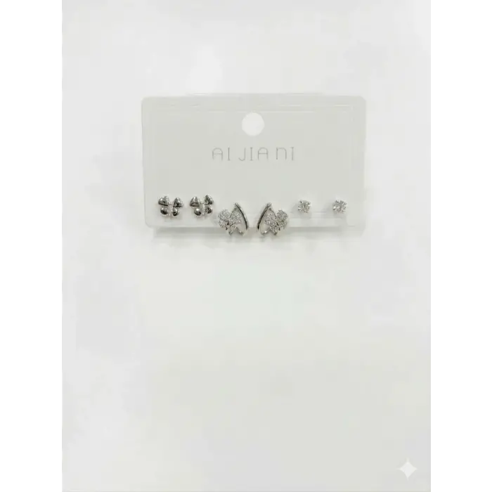 Yonca Detaylı Altılı Küpe - Kp00591