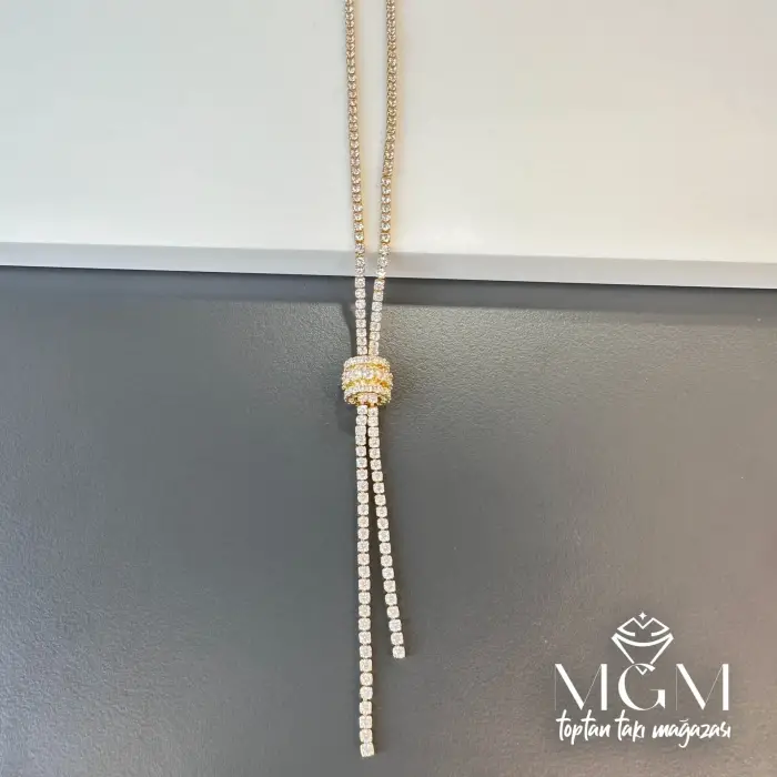 2 Mm Zirkon Taşlı Pirinç Kolyeler 48+5 Cm Uzatma Payı - Kl0086