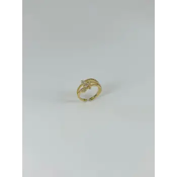 Ayarlanabilir   Zirkon Taşlı Pirinç Bijuteri Yüzük - Yz0184-1