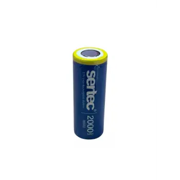 3.7v Li-ion 18500 2000 Mah 3c Şarjlı Pil